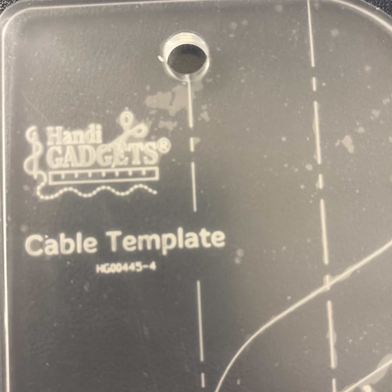 NEW HANDI QUILTER LUCITE TEMPLATE: CABLE DESIGN - LONG ARM MACHINE QUILTING TOOL