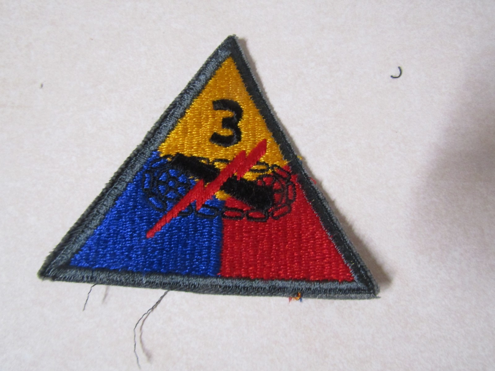 MILITARY PATCH WW2 ERA OR LATER US ARMY 3RD ARMORED DIVISION #2
