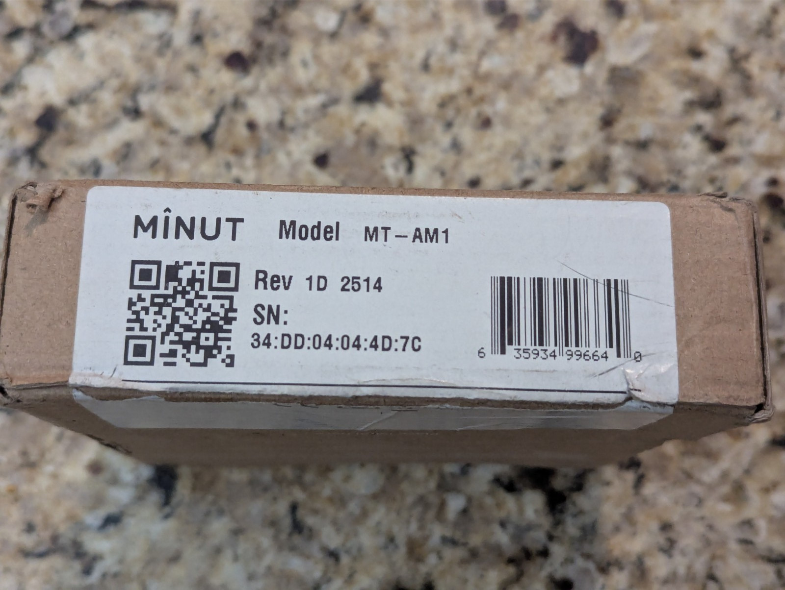 Minut Smart Home Alarm Motion Sensor Model MT-AM1 White