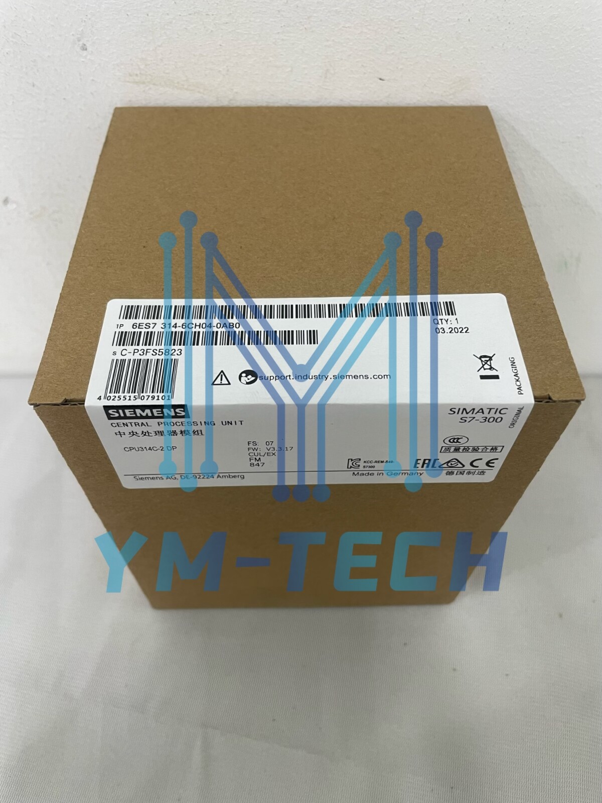 New Siemens 6ES7314-6CH04-0AB0 6ES7 314-6CH04-0AB0 PLC Module DHL Rapid delivery