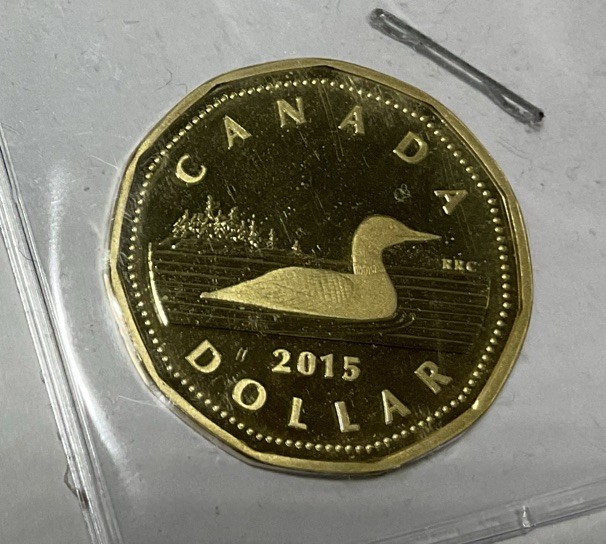 Canada 2015 Mint Proof Loon Dollar, Ultra Heavy Cameo
