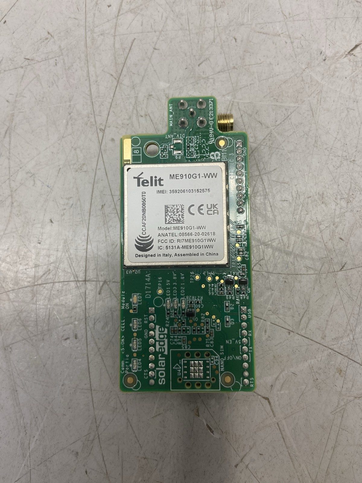 Solar Edge Residential Cellular Plug-In Modem CELL-B-R05-US-S-S2