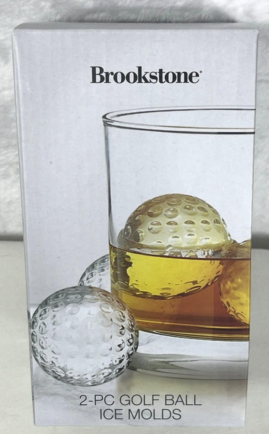 Brookstone 2-PC Golf Ball Ice Molds NEW