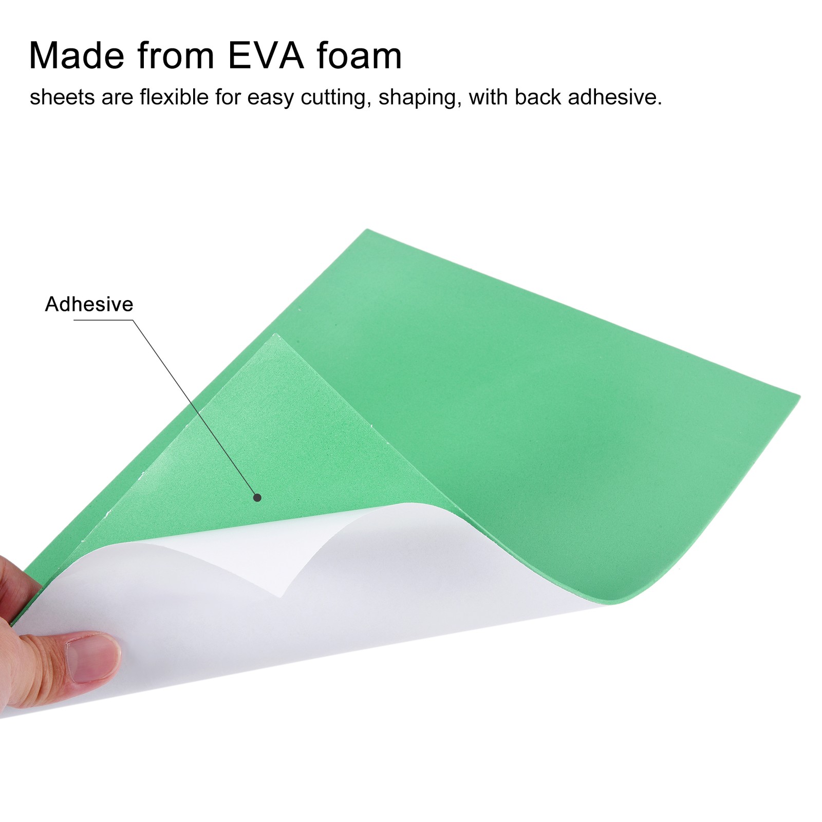 10pack Multicolor EVA Foam Sheets Self Adhesive 7.8 x 11.8 Inch 1.8mm Thickness