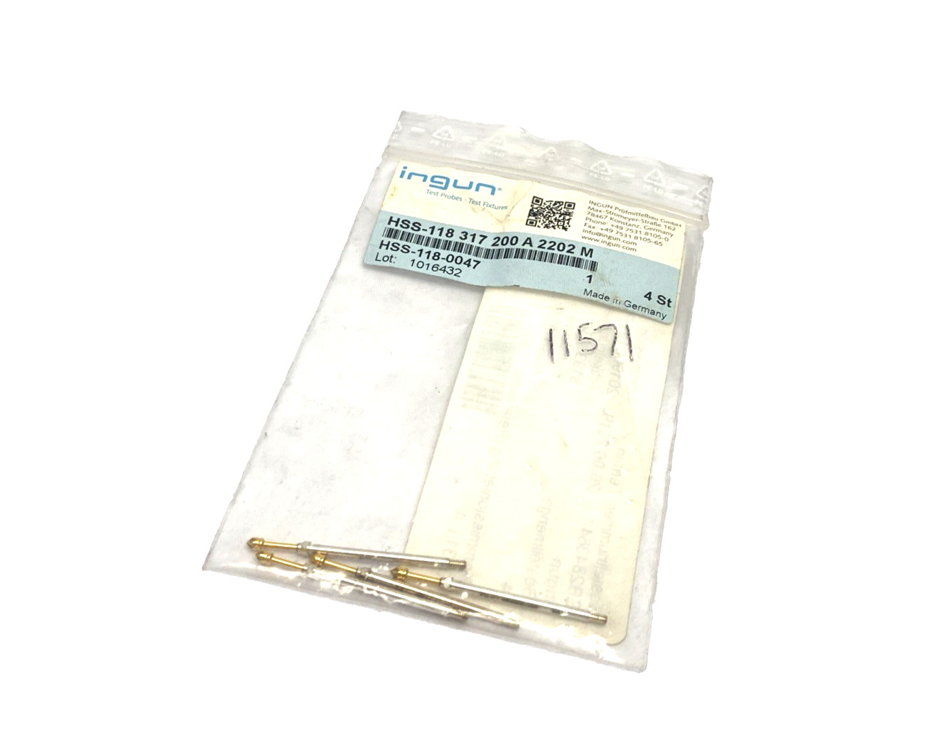 Ingun HSS-118 317 200 A 2202 M High Current Test Probe HSS-118-0047 LOT OF 4