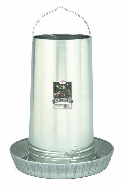 Poultry Chicken 40 Pound Tube Hanging Feeder Space Saver Galvanized Steel
