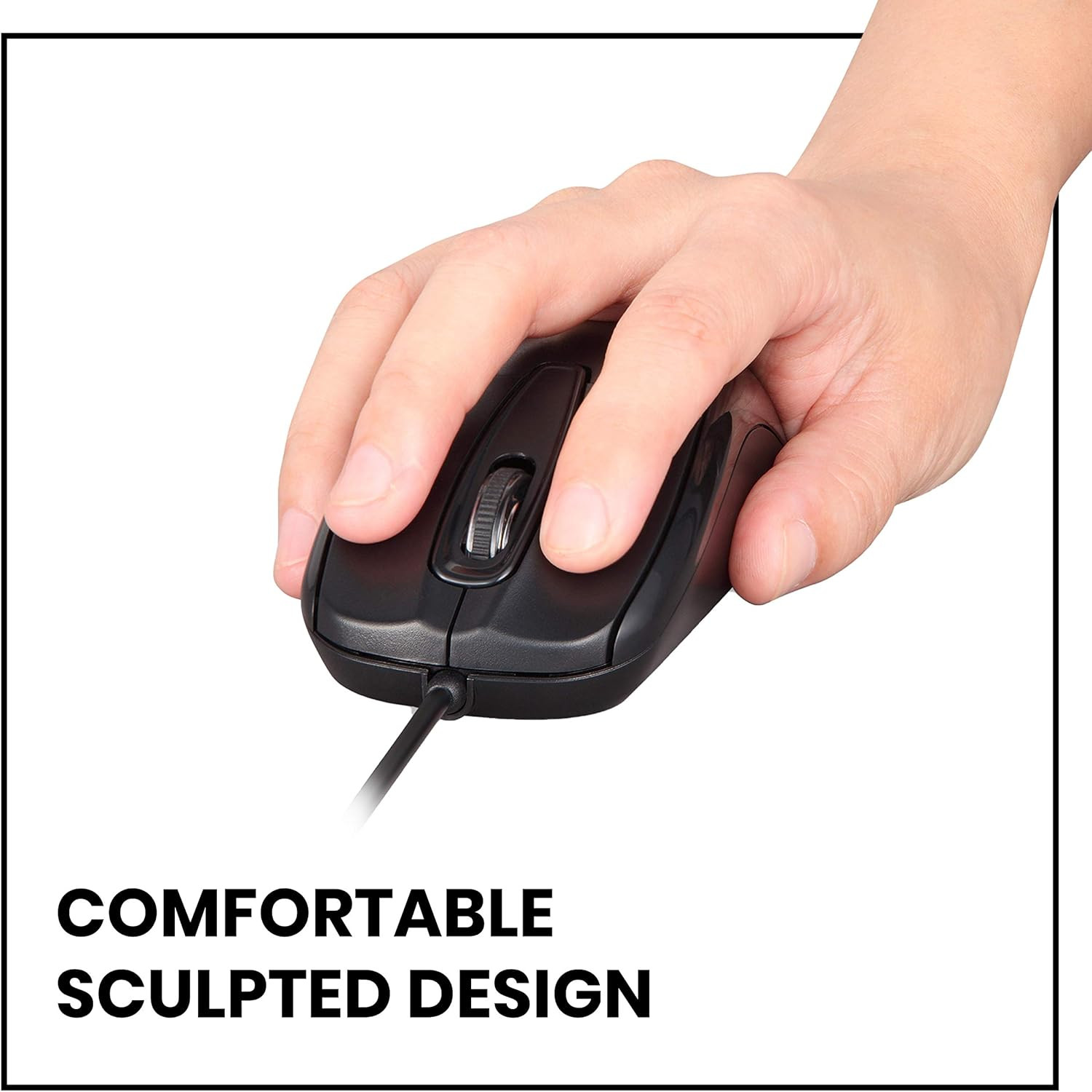 2XUSB 2.0 Optical Wired Scroll Wheel Mouse PC Laptop Notebook Desktop Black Mice