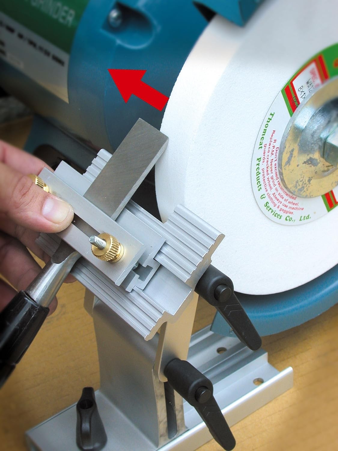 Adjustable Sharpening Tool Rest for 6” & 8” Grinders - Quick Release Design
