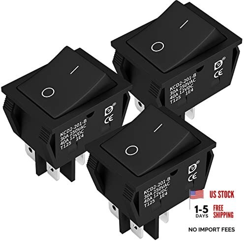 DPST KCD4 Rocker Switch 40A 12V DC 4 Pin 2 Position Switch ON Off Toggle