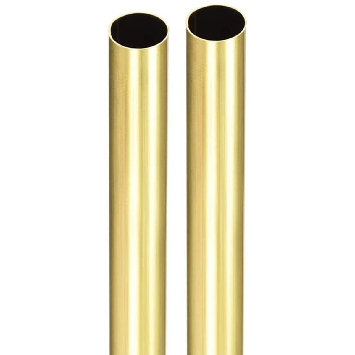 Brass Round Tube H65 Copper Tubes Pipe 200mm Length 25mm OD 2.5mm Wall Thickn...