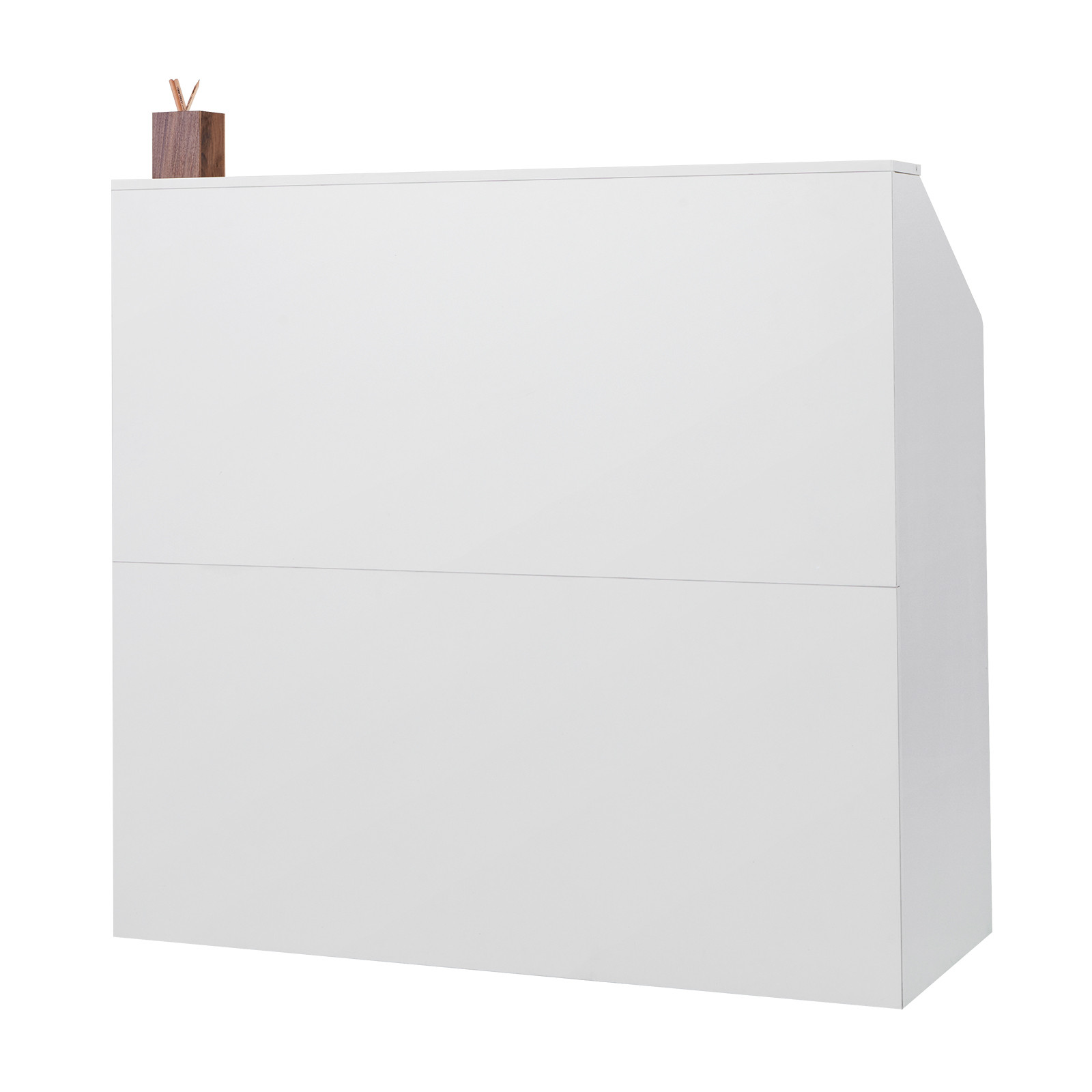 Uimoso Reception Desk Rectangular Front Counter Table 46.46in White Office Table