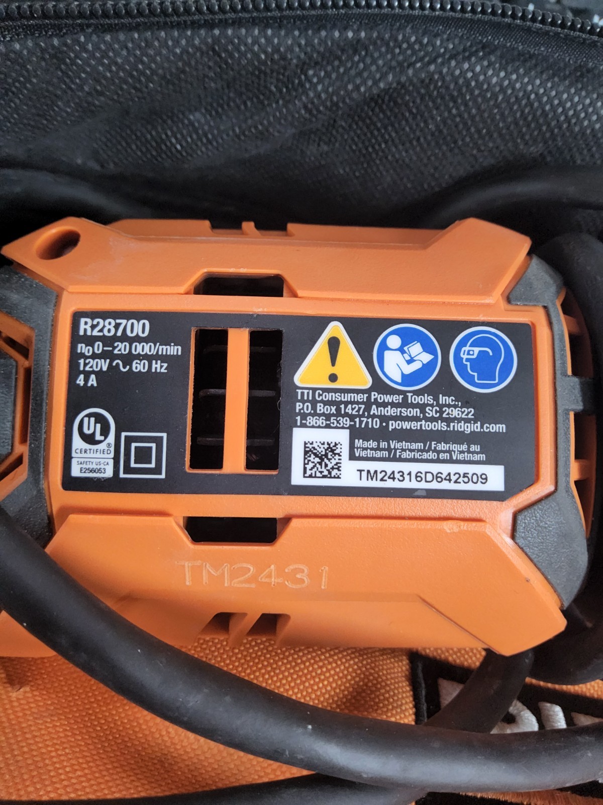 RIDGID R28700 4A Oscillating Multi-Tool