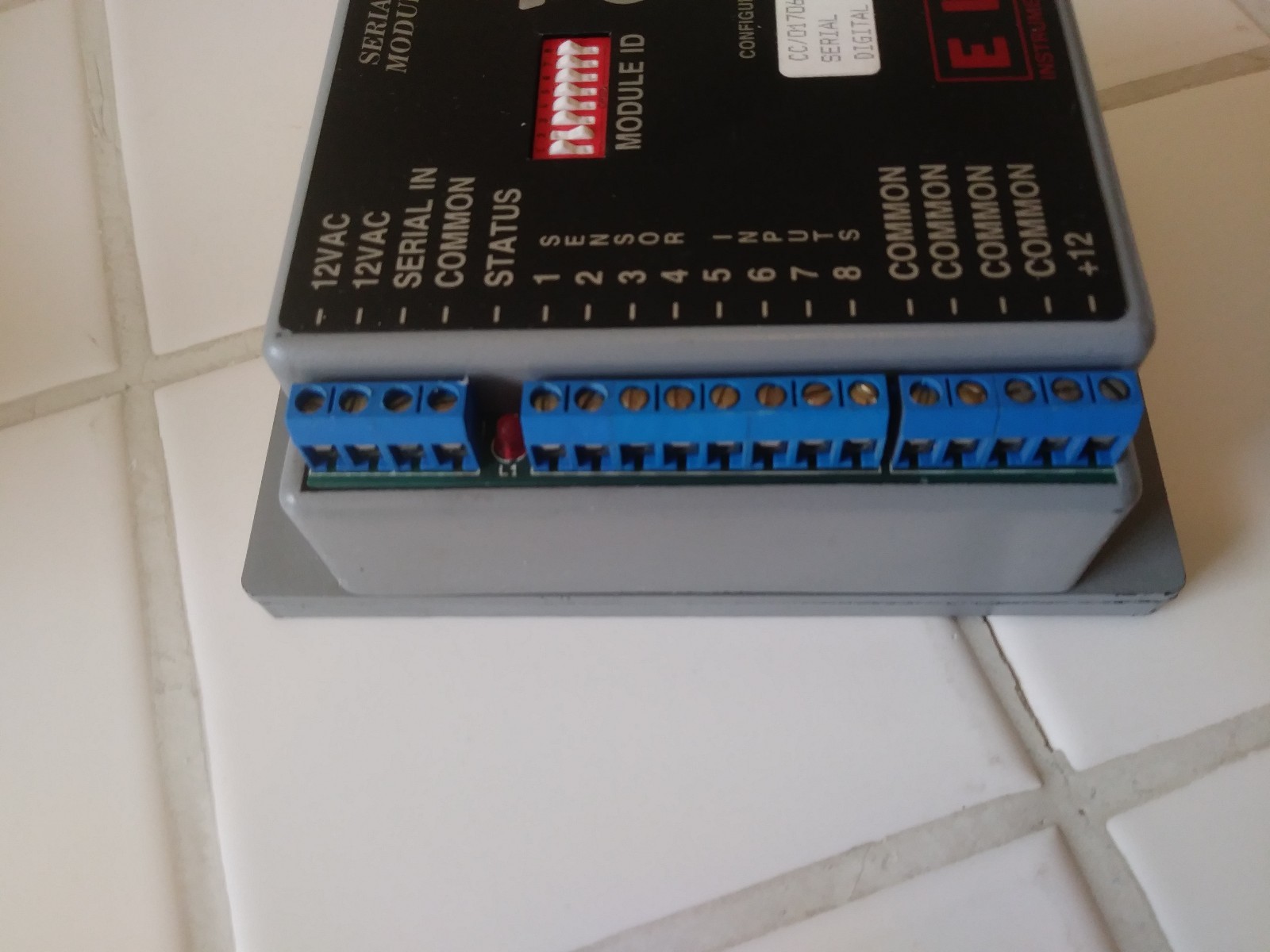 EIL Instruments Serial Module, Configured as CC/01706403 Serial Digital In, HVAC
