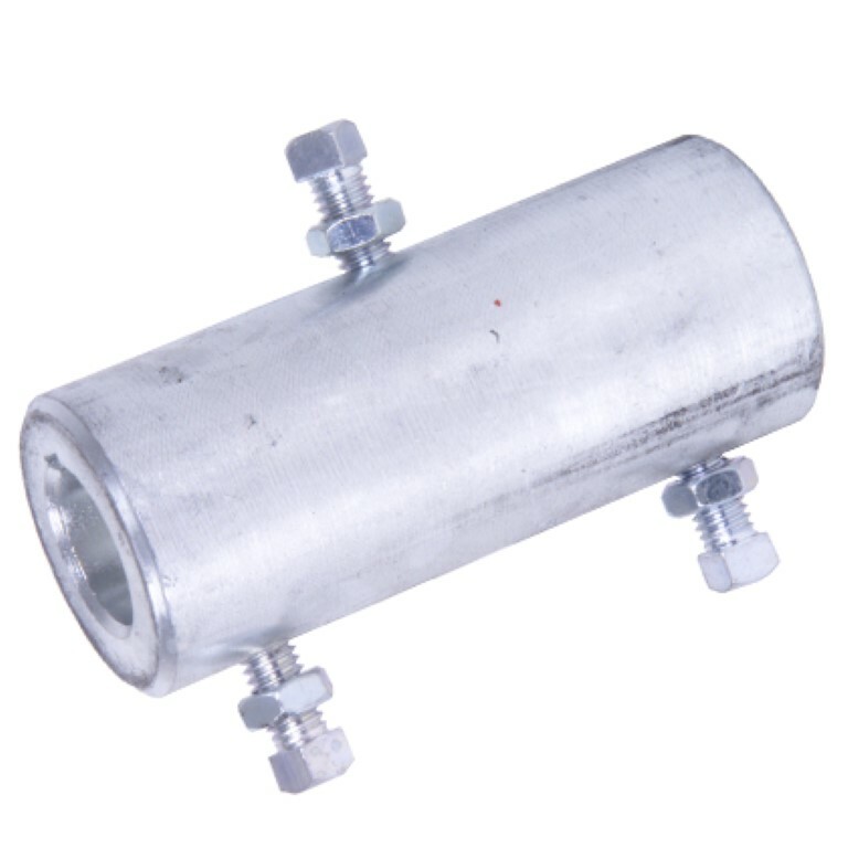 Garage Door 1″ Solid Steel Shaft Coupling 4 3/4″ Long  1/4″ keyway Overhead