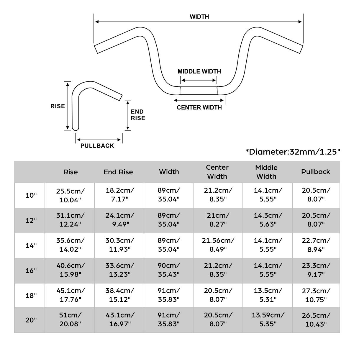 Chrome 14" Rise Batwing APE Handlebar 1-1/4" Hangers