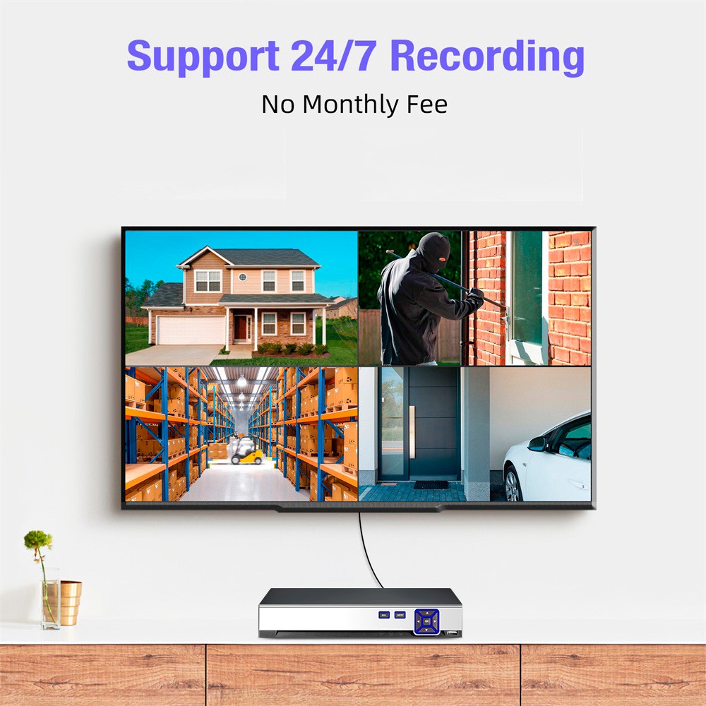 KERUI 8CH NVR 6MP Two Way Audio POE PT Security Camera System AI Detection