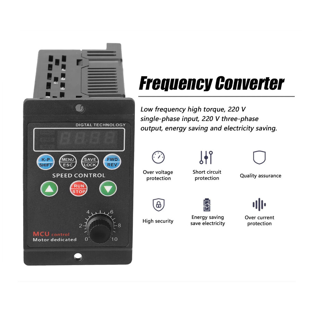 AC220V Single-phase Input Three-phase Output Motor Variable Frequency Governor