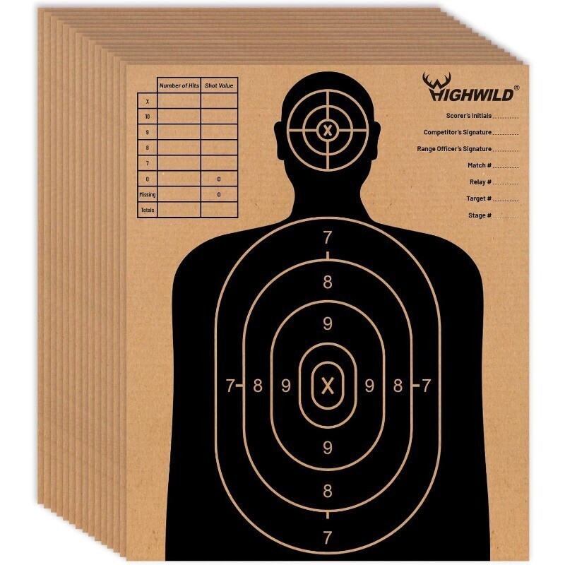 Paper Shooting Targets Silhouette Cardboard Targets for Shooting Torso Paper
