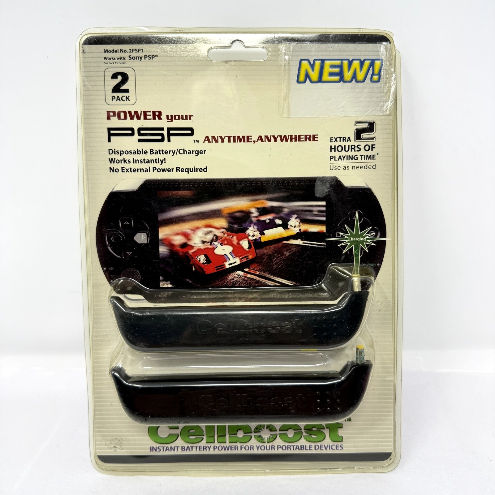 Cellboost Disposable Battery Charger 2-Pack for Sony PSP Sealed Vintage 2000s