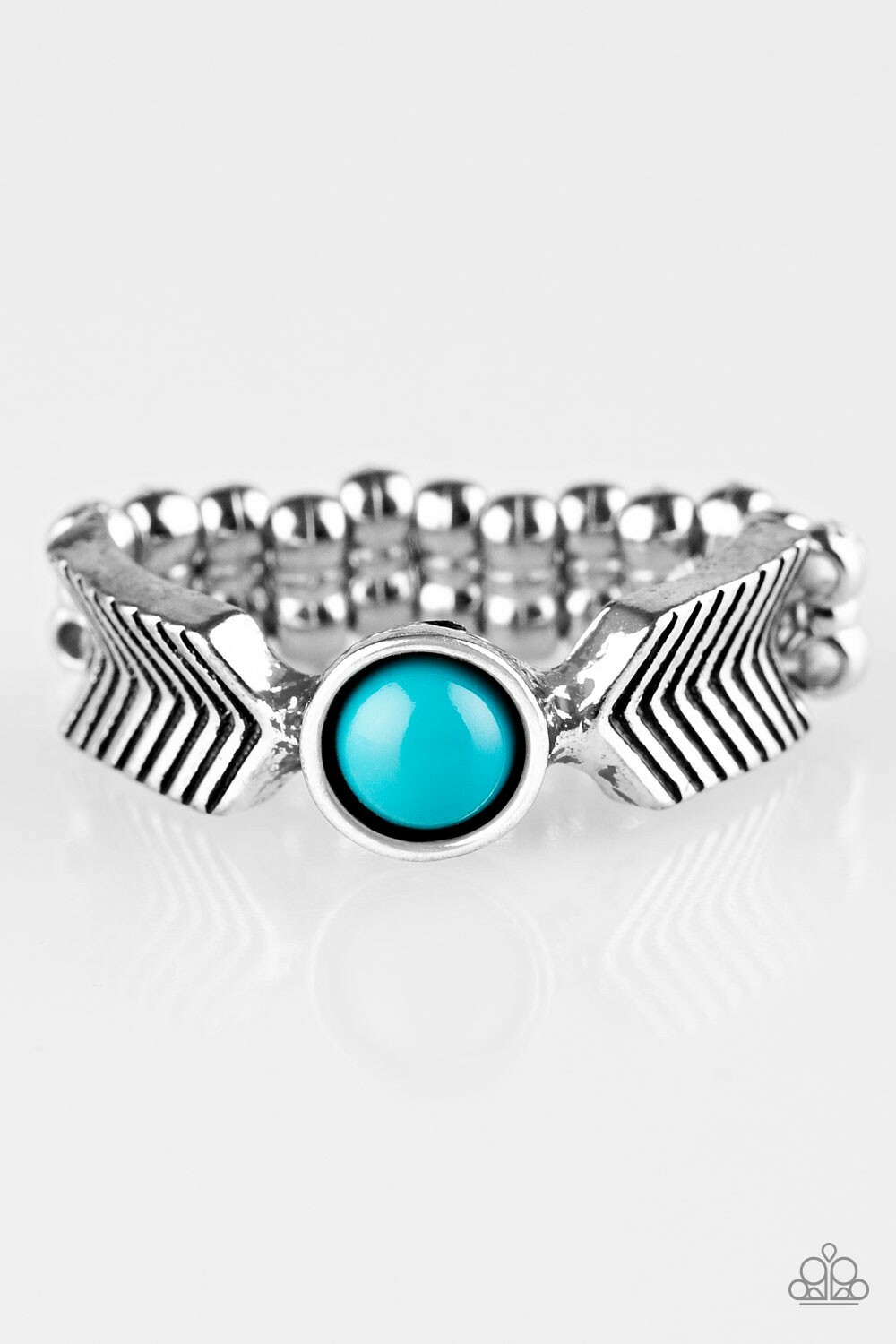 NEW Paparazzi adjustable ring AWESOMELY ARROW DYNAMIC  blue bead
