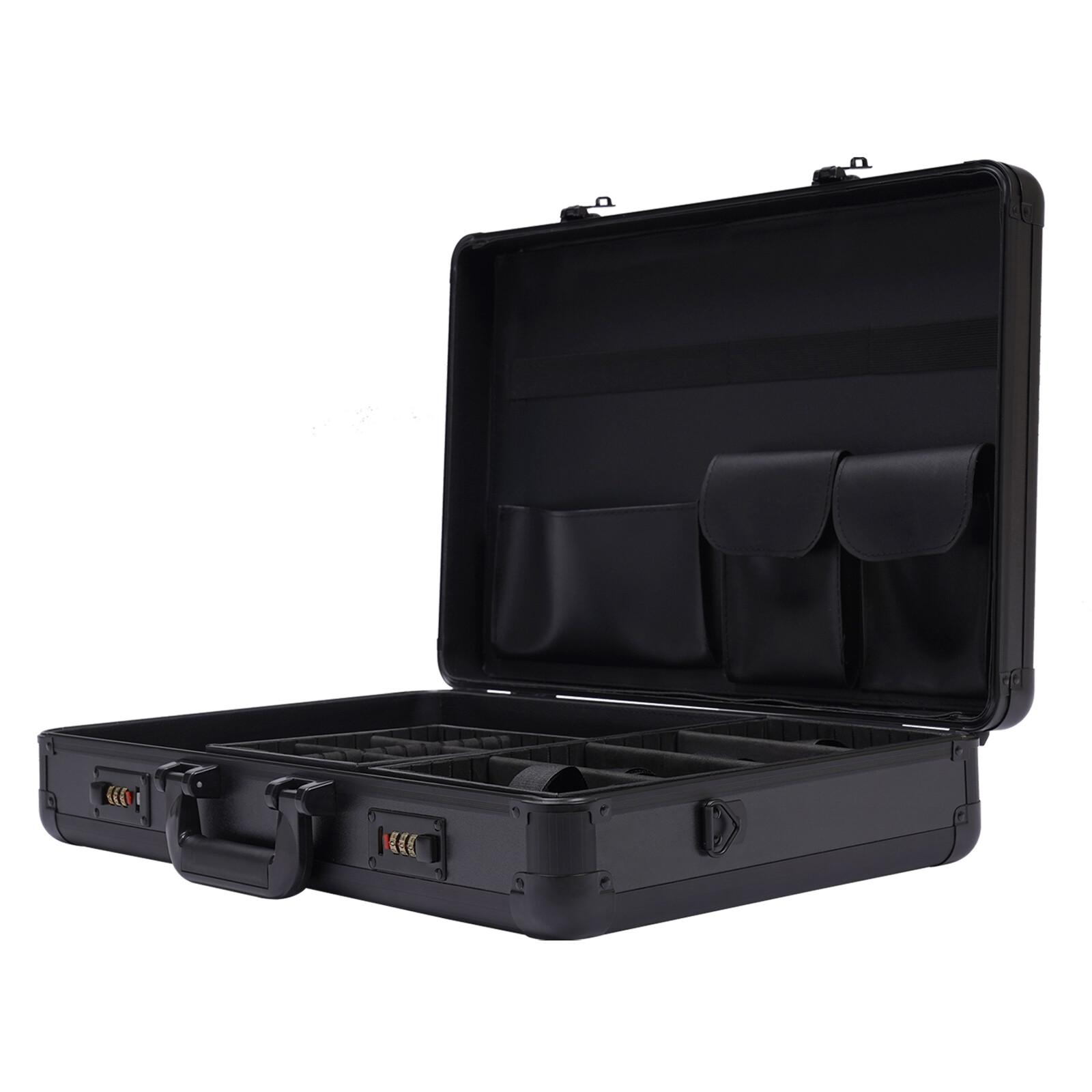 Professional Black Barber Suitcase with Digital Lock & Ample Storage