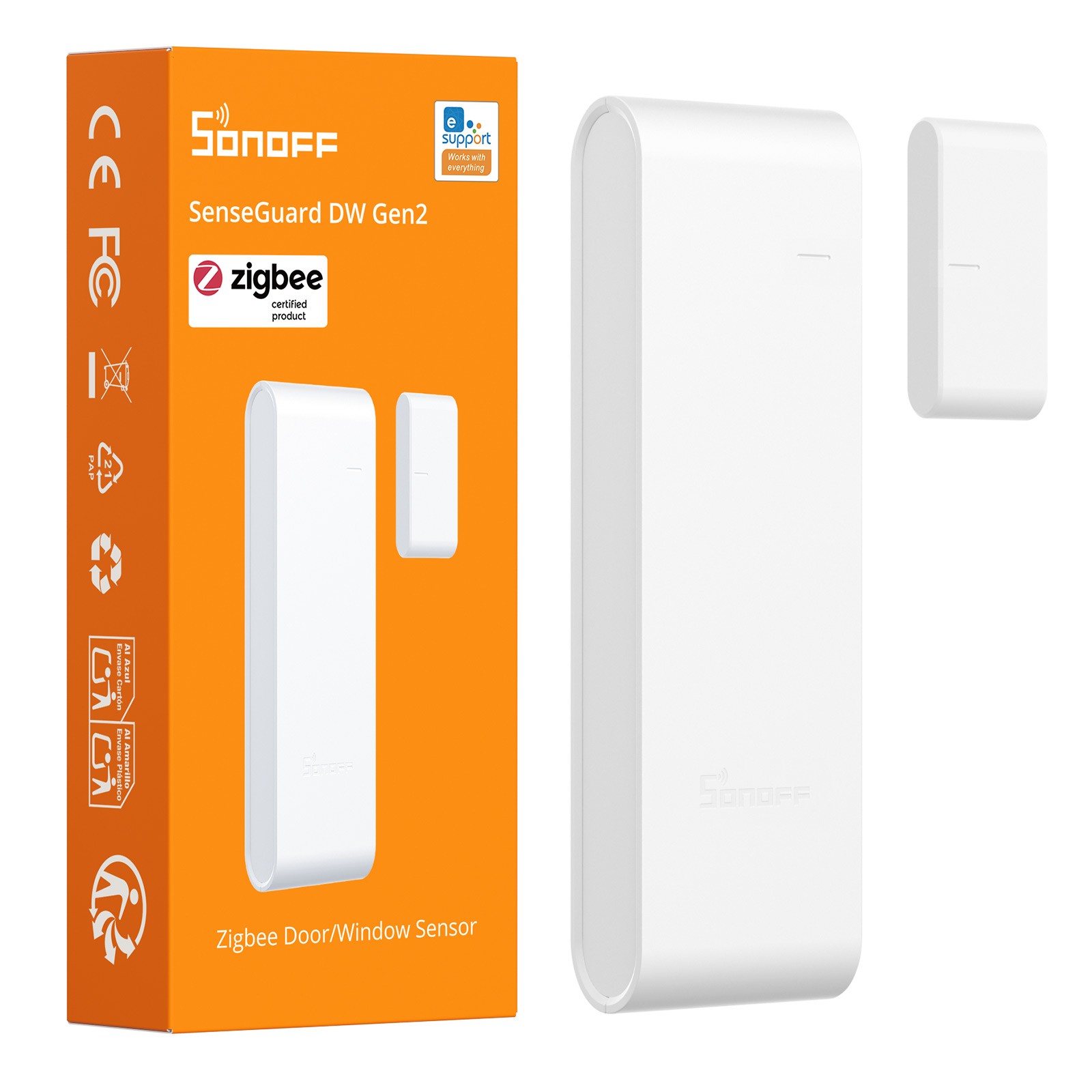 SONOFF Wireless Door Window Sensor Zigbee 3.0 Contact Alarm Sensor, Hub Required