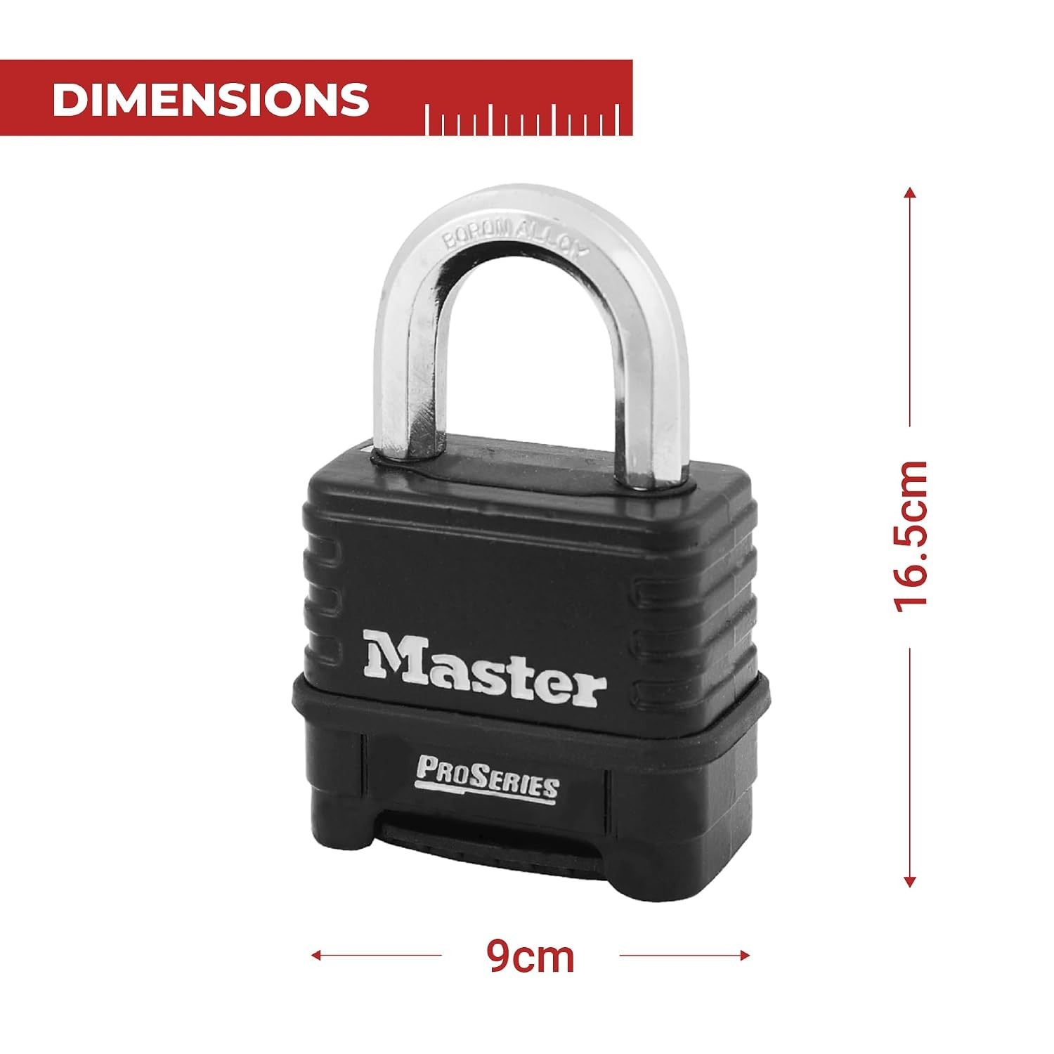 1178 Combination Padlock, Bottom, Black/Silver