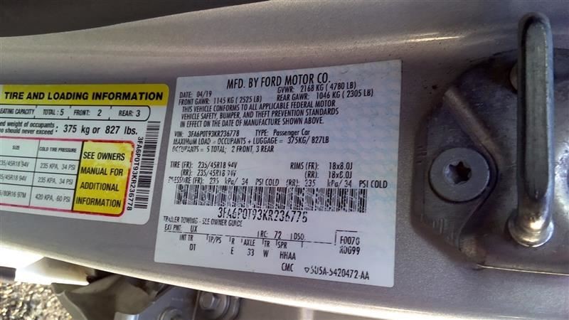 Crossmember/K-Frame Rear AWD Fits 13-20 FUSION 103995696