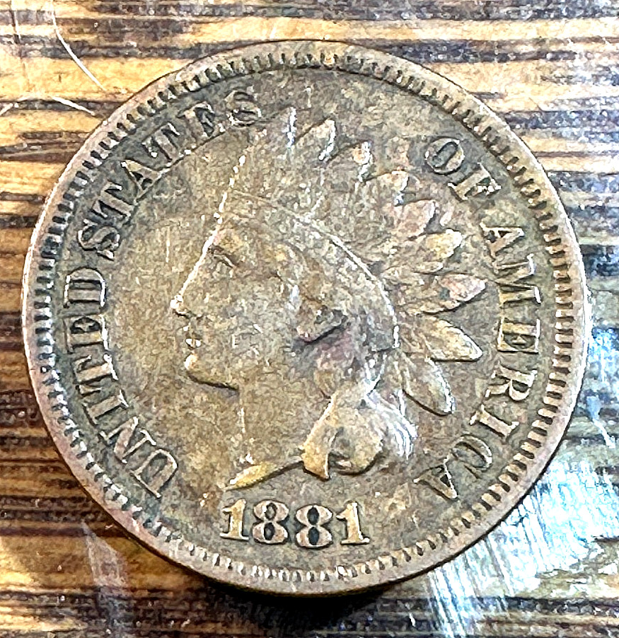 1881 Indian Cent Nice Original XF CHRC