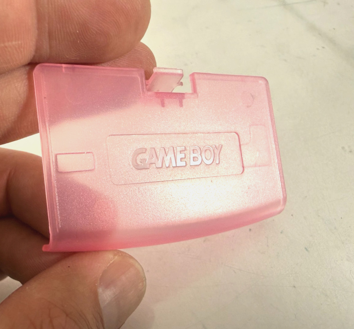 Battery Cover Lid for the Original Gameboy Advance Console | Transparent Pink