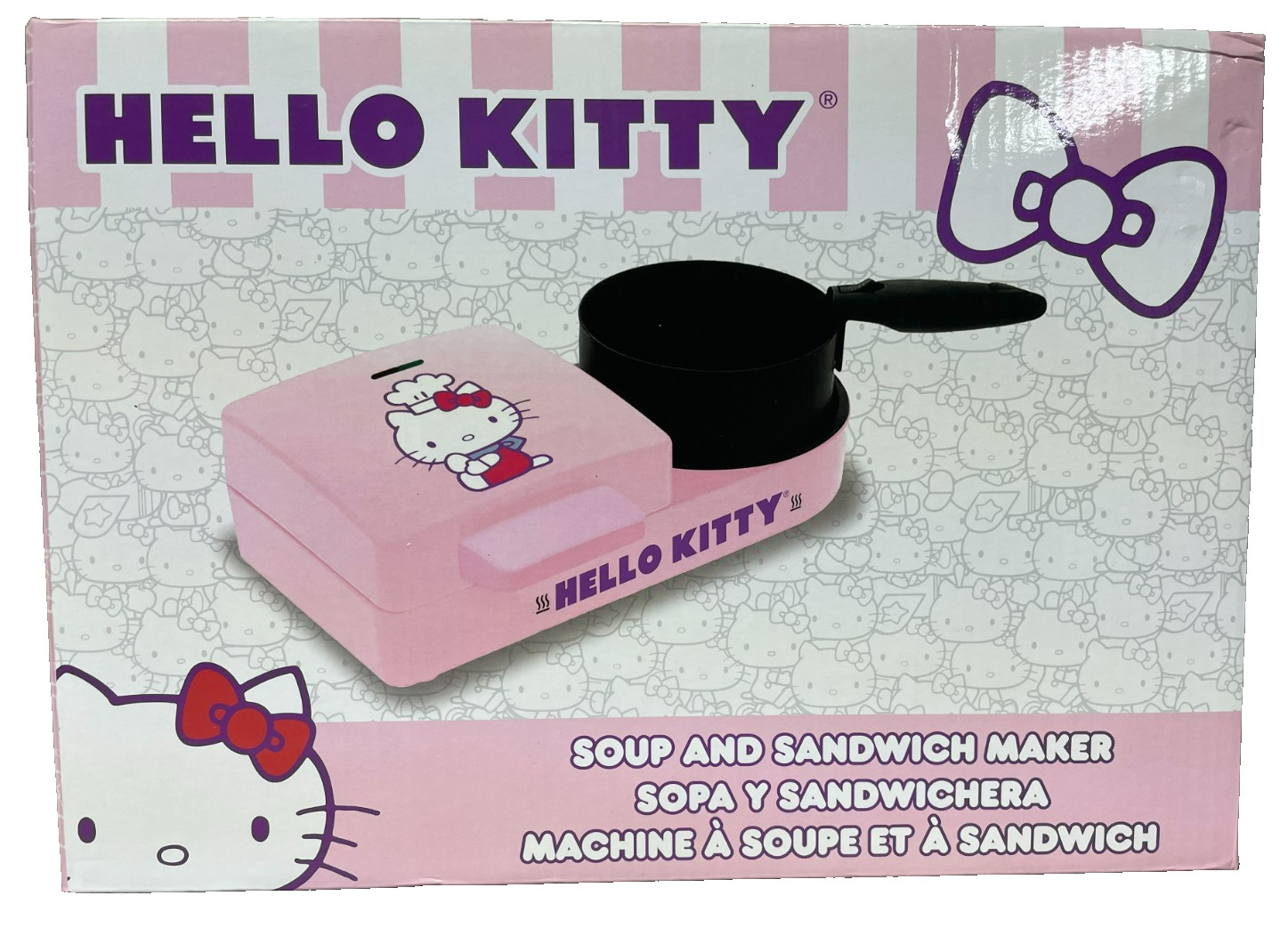 Hello Kitty Soup and Sandwich Maker Pink Electric Small Kitchen Appliance New