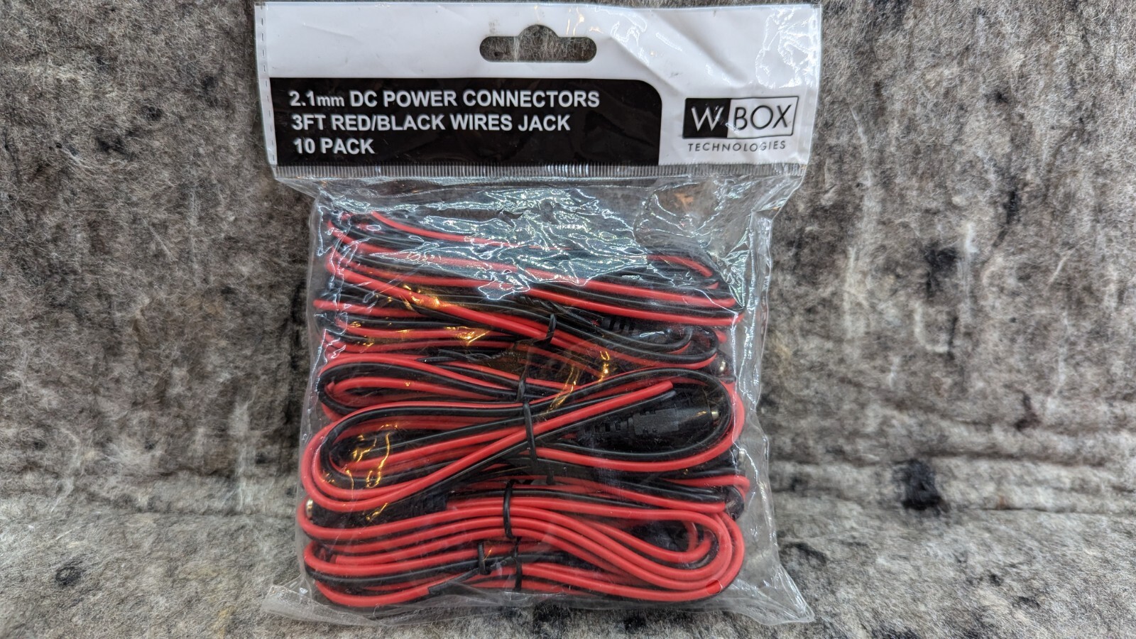 (10 Pack) W Box 2.1 mm DC Power A/V Connectors Jack Female 3 Foot, 0E-DCFPIG10P