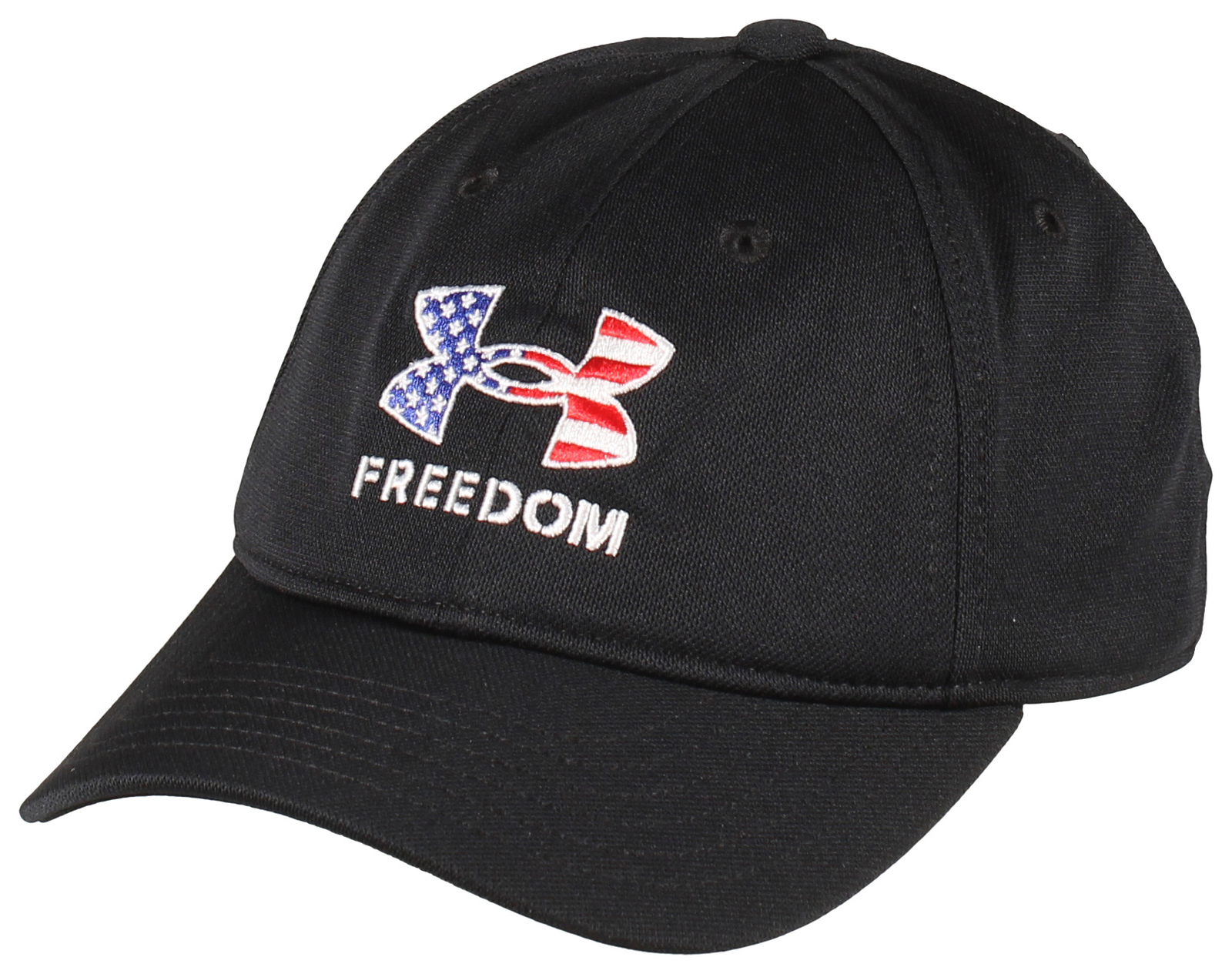 Under Armour Boy's Blitzing Freedom Adjustable Hat - Black / White - New