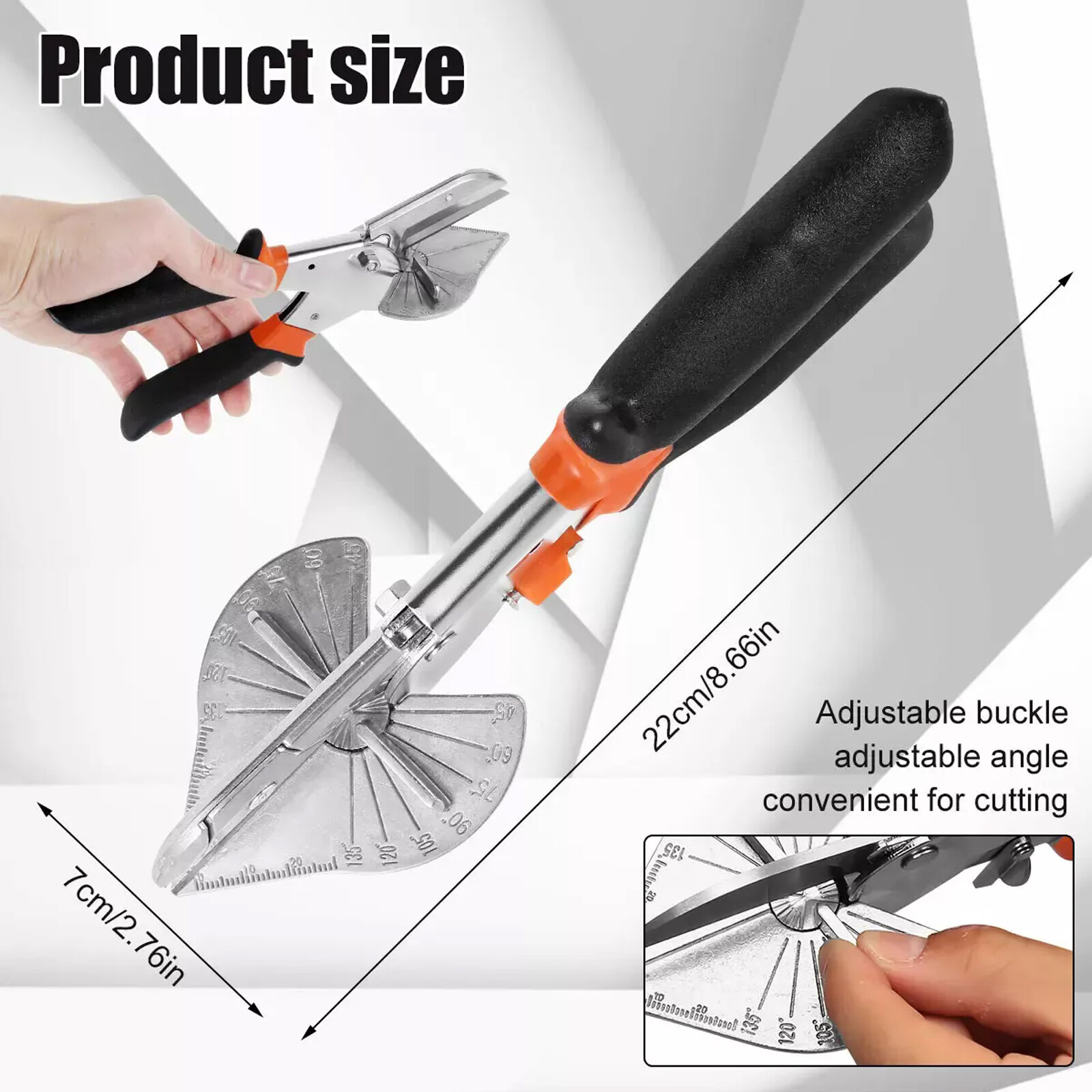 Multifunctional Sharp Multi Angle Scissors Miter Shears Adjustable 45°-135°