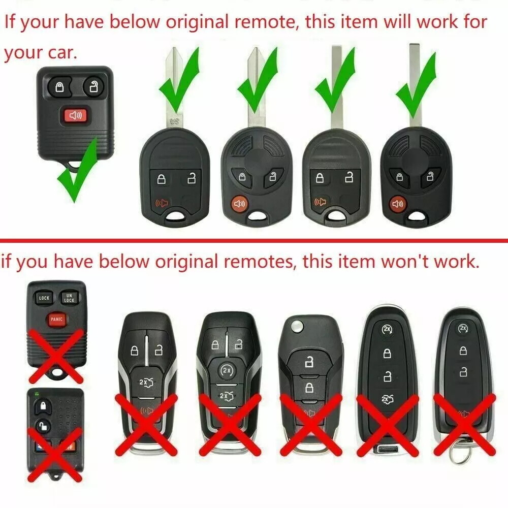 2 For 1999 2000 2001 2002 2003 2004 2005 2006 2007 Ford F-250 Remote Car Key Fob