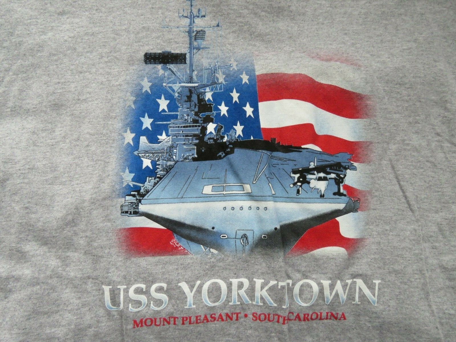 Vintage USS YORKTOWN CV-10 Aircraft Carriers SOUTH CAROLINA (XL) T-Shirt