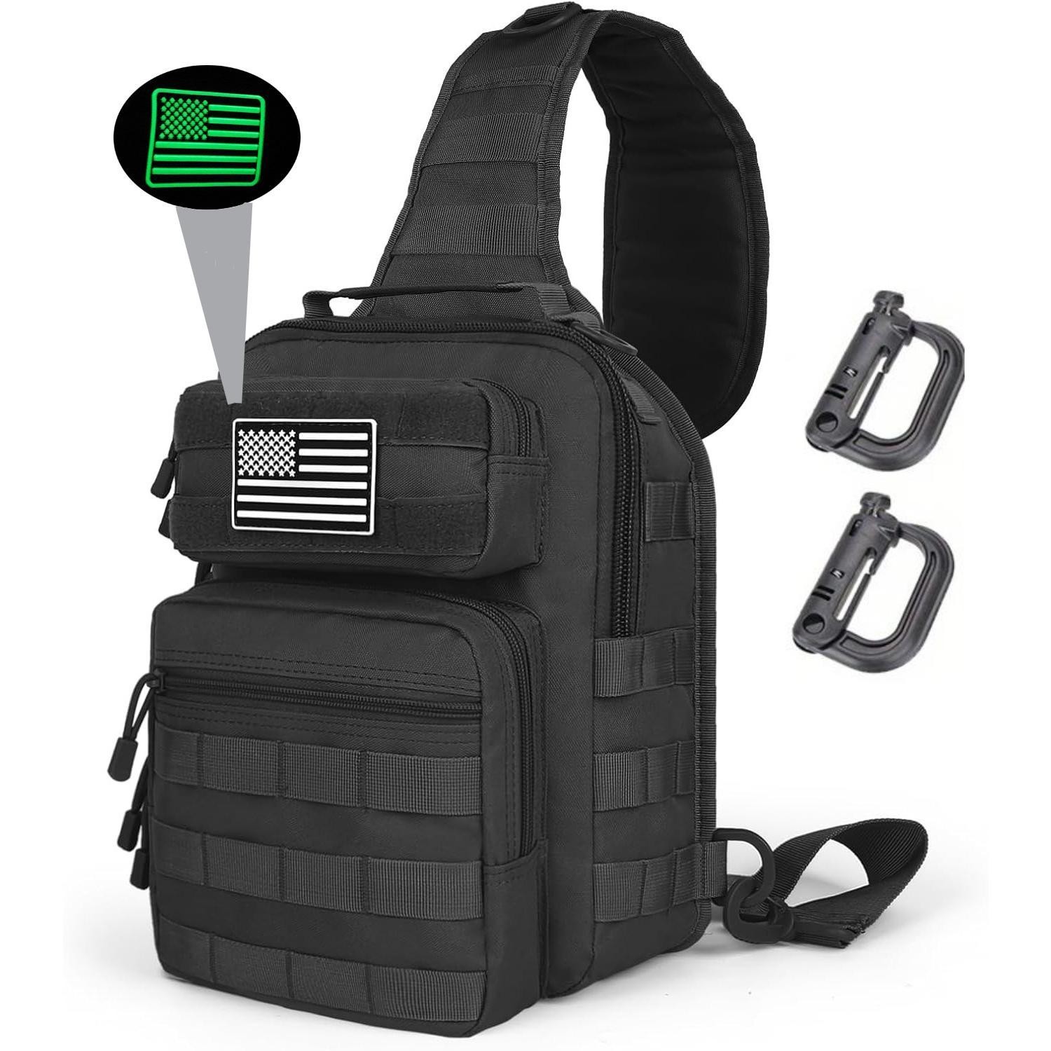 Tactical Sling Bag Small EDC Crossbody Chest Pack for Men Outdoor