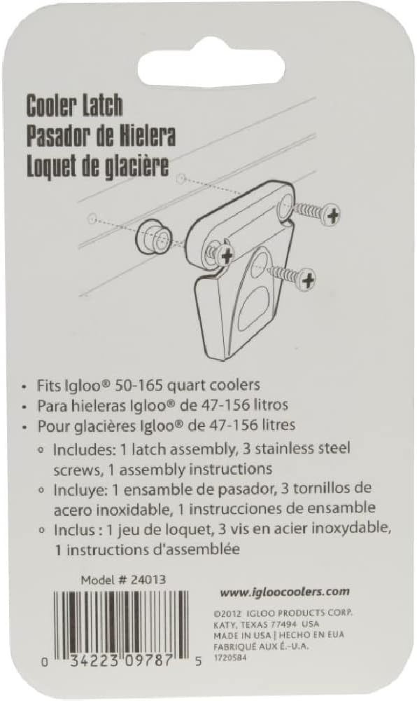 Universal Plastic Latch Closure, White