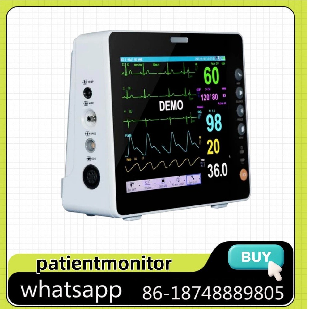 8-inch Multi-parameter Portable Patient Monitor ECG NIBP Spo2 TEMP RESP new 2026