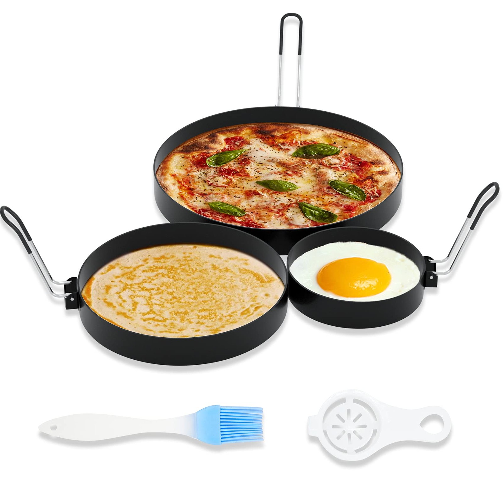 3 Pack Egg, Pancake & Omelet Rings, Food Grade Non Stick Stainless Steel...