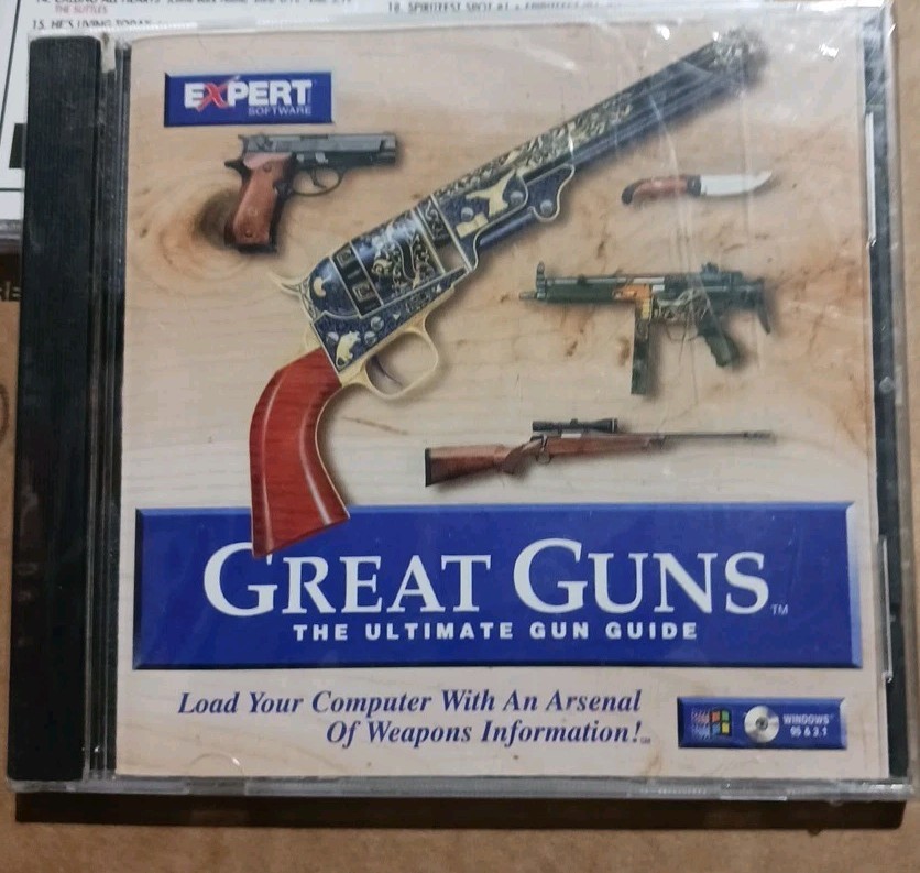 Great Guns Ultimate Guide 1998 Expert Software CD-ROM Handguns Rifles Shotguns+
