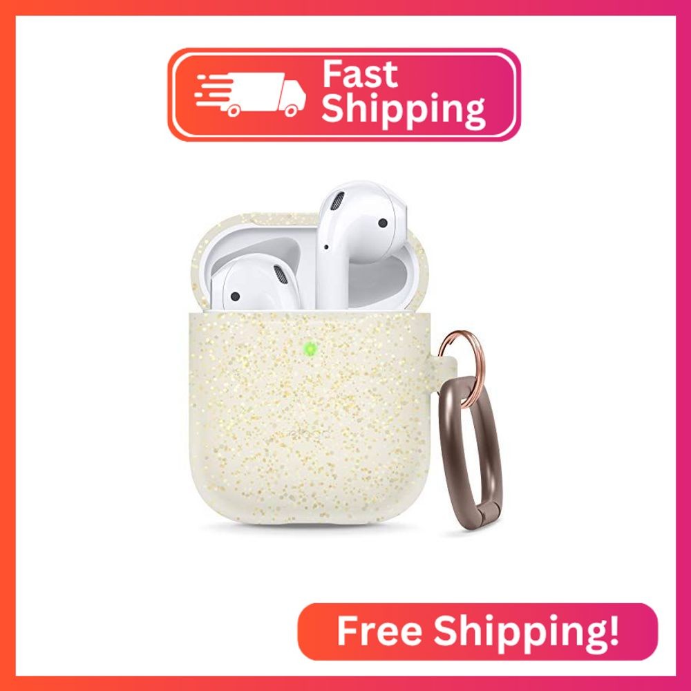 elago Silicone Case with Keychain for airpods 1 & 2