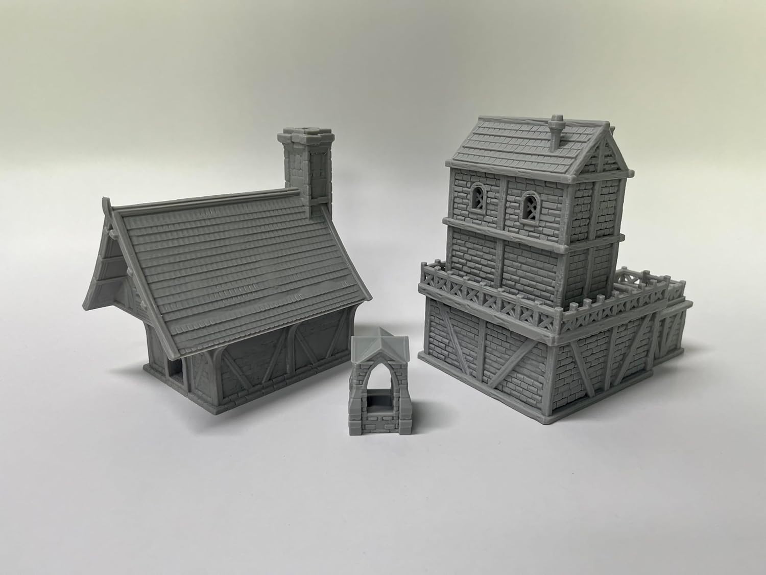 Medieval Miniature Building Terrain Set Compatible with Tabletop RPG War Games