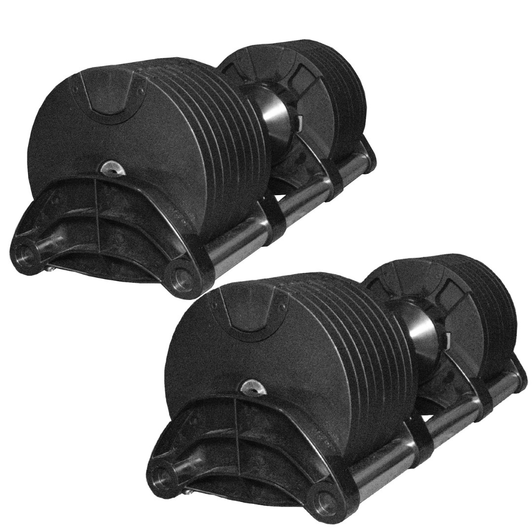 Vlex Heavy Adjustable Dumbbells — 70 lbs / 32 kg • 16-in-1 • Pair