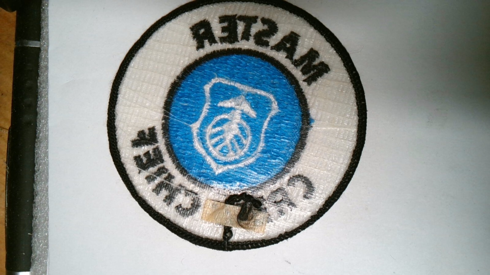 MILITARY PATCH SEW ON OLDER US AIR FORCE MASTER CREW CHIEF SYSTEMS COMMAND WHITE