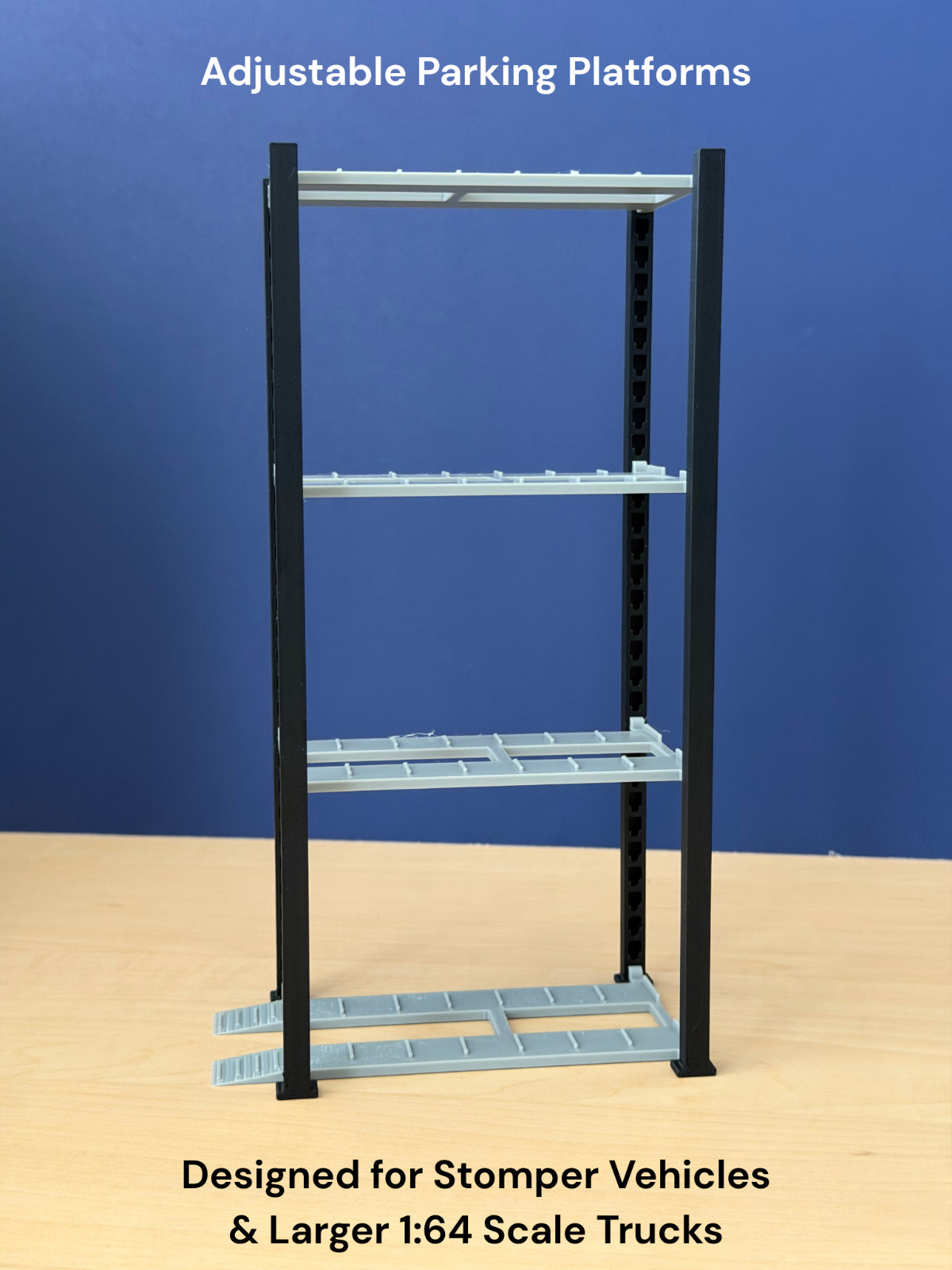 4 Post Car Lift Style Designed for Schaper Stompers and Comparable Size Diecast