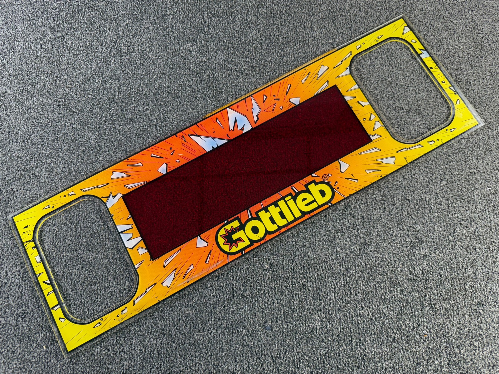 Gottlieb Shaq Attaq Pinball Machine Plastic Speaker Panel Display Cover ORIGINL