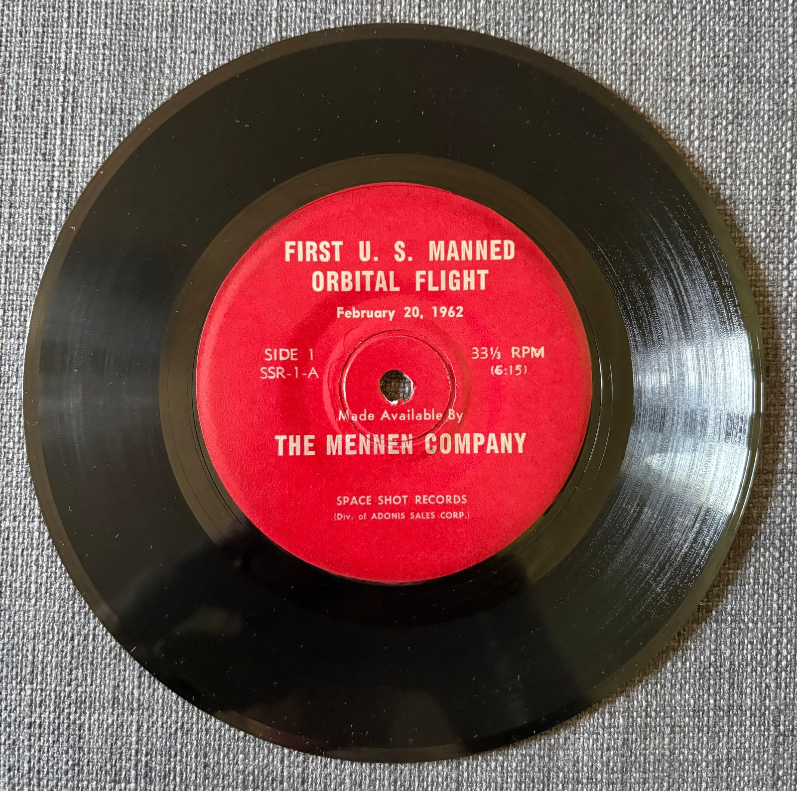 First US Manned Orbital Flight (Mennen & Space Shot Records, 1962) John Glenn
