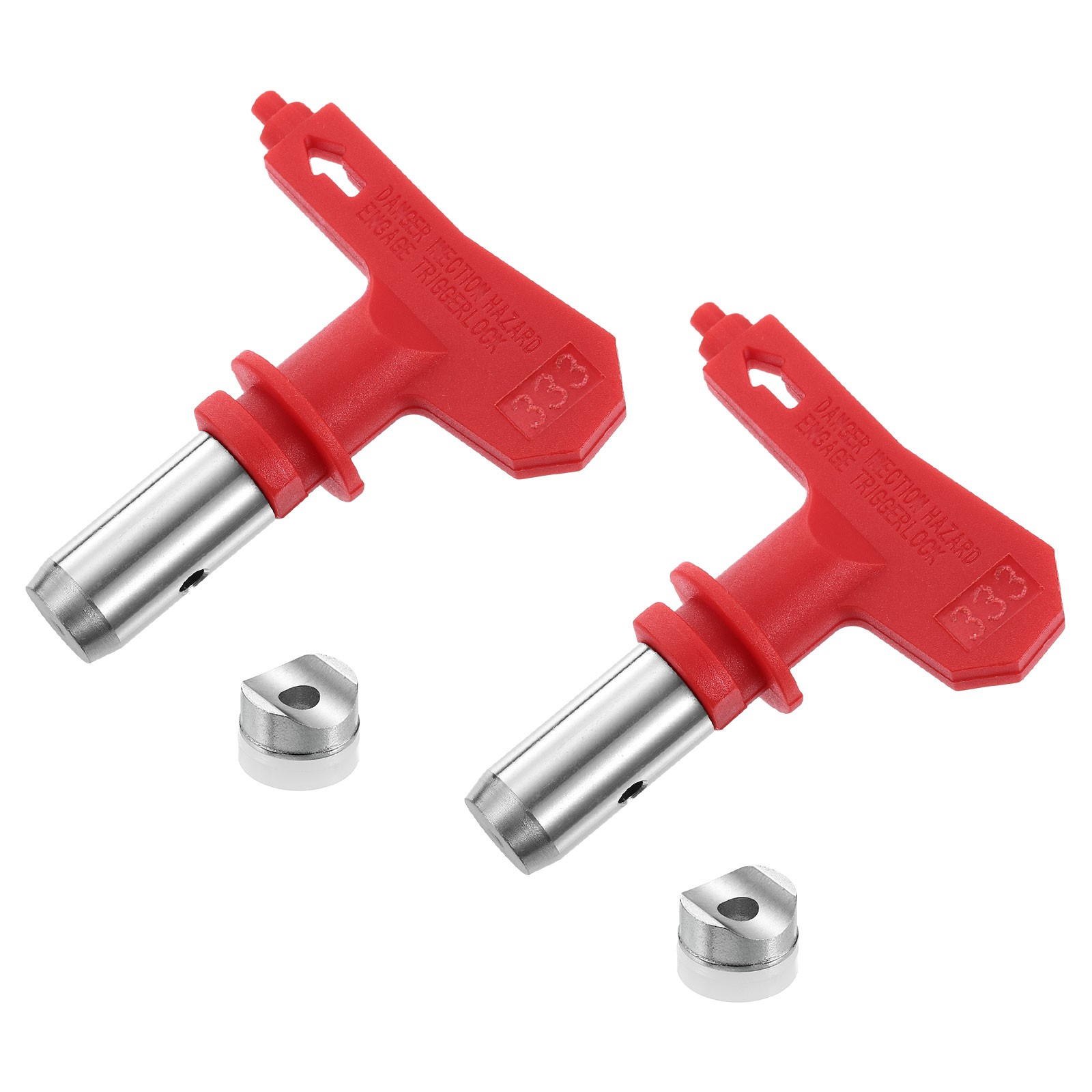 2pcs Reversible Spray Tips for Airless Sprayer 333 Paint Spray Nozzle, Red
