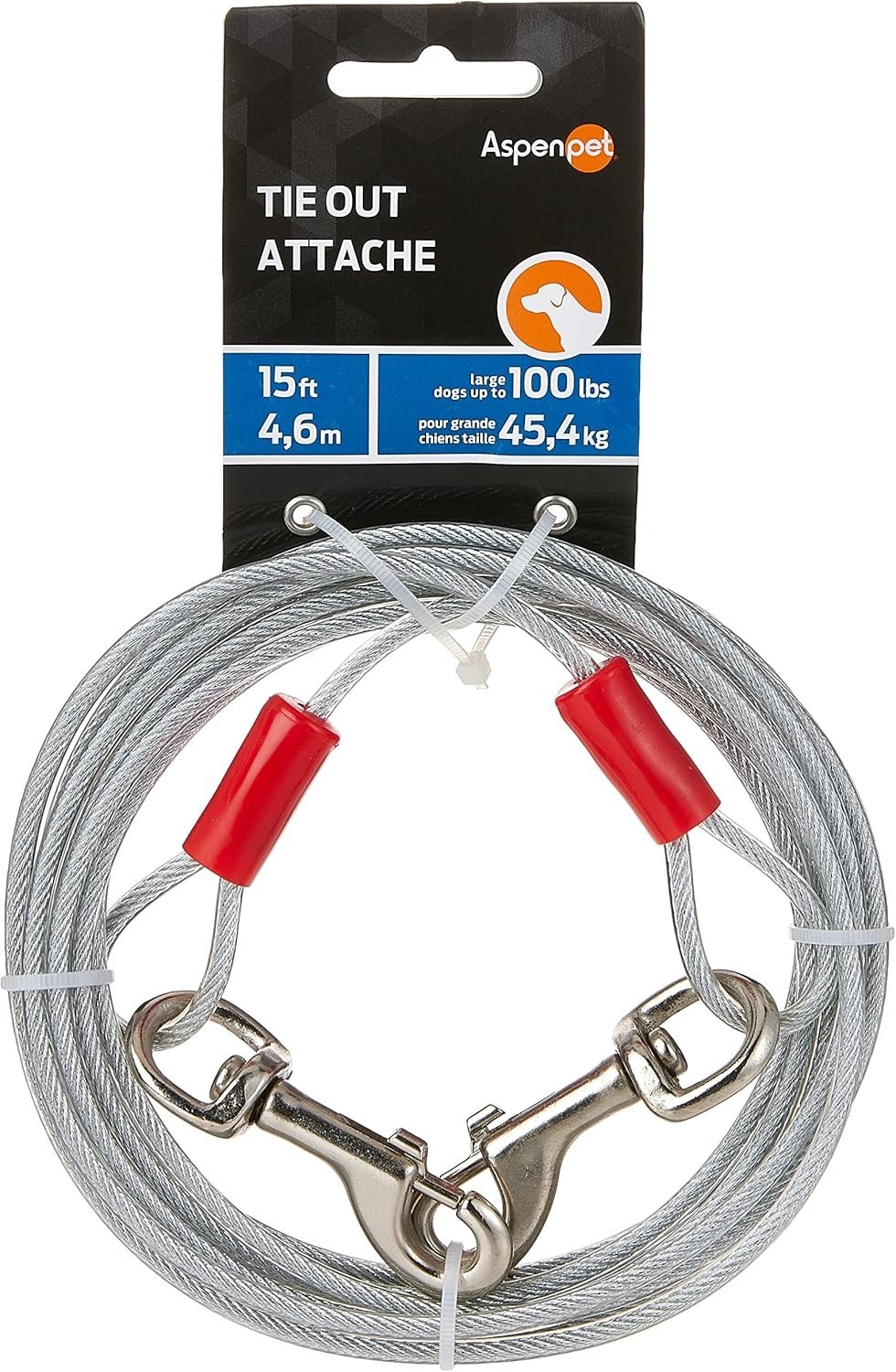 Heavy Duty Pet Dog Tie Out Cable Leash for Large Dog Runner Outdoor up to 15FT